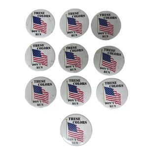 Patriotic Flag Buttons These Colors Don’t Run USA 250th July 4th Veterans RARE